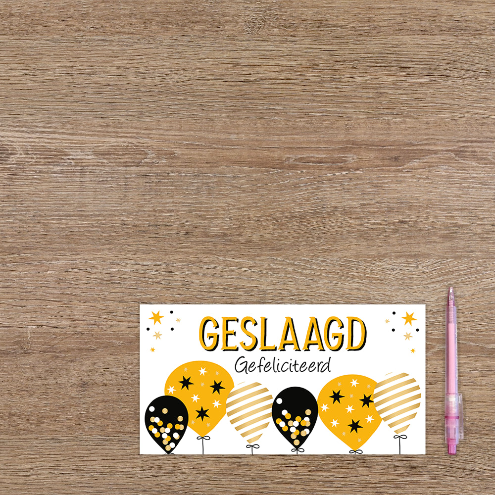 Geslaagd gefeliciteerd