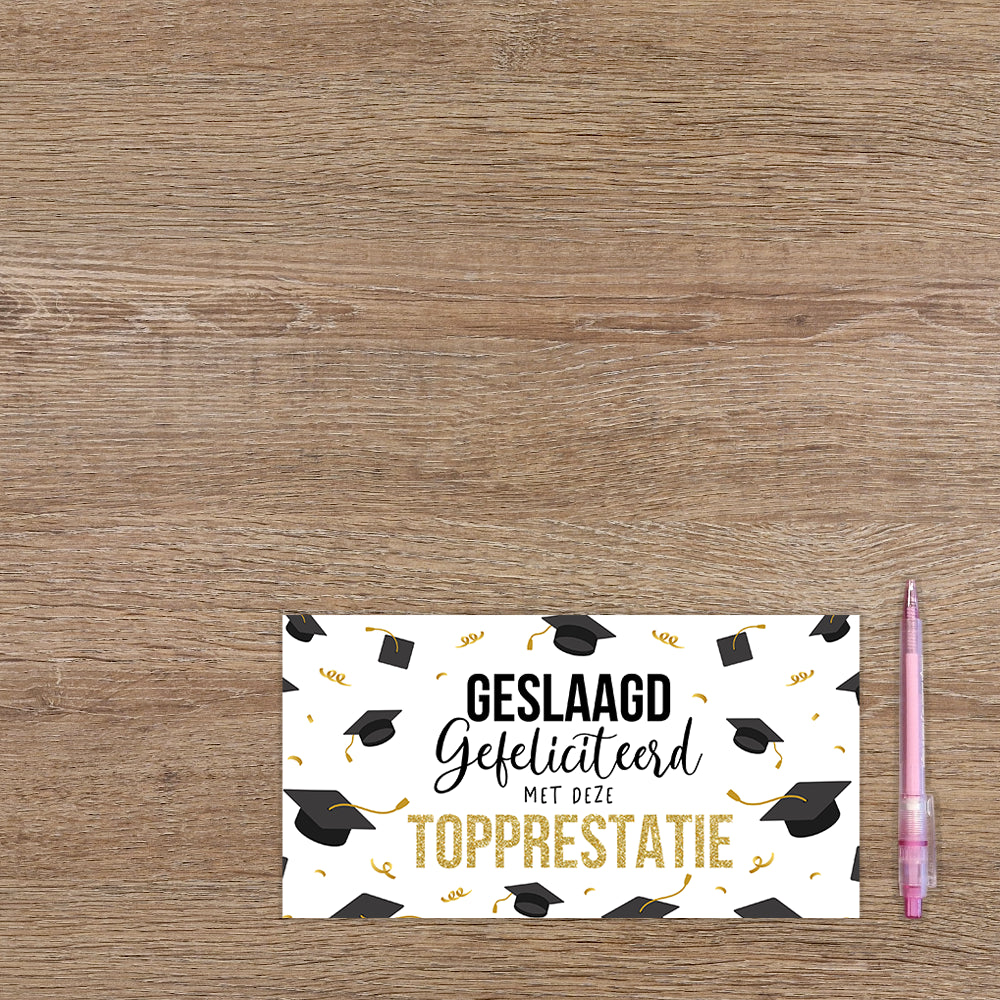 Geslaagd gefeliciteerd met deze topprestatie
