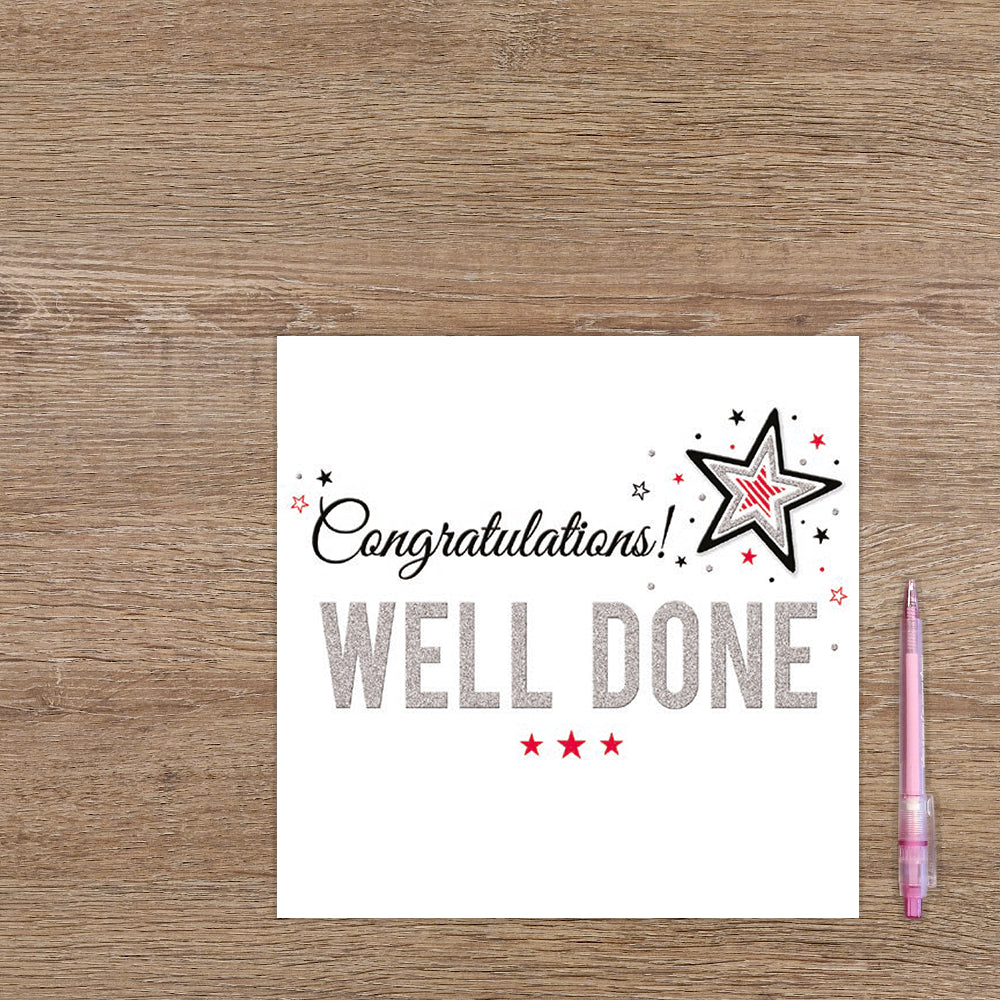 XL kaart - Congratulations well done