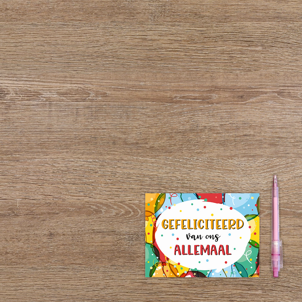 Gefeliciteerd van ons allemaal