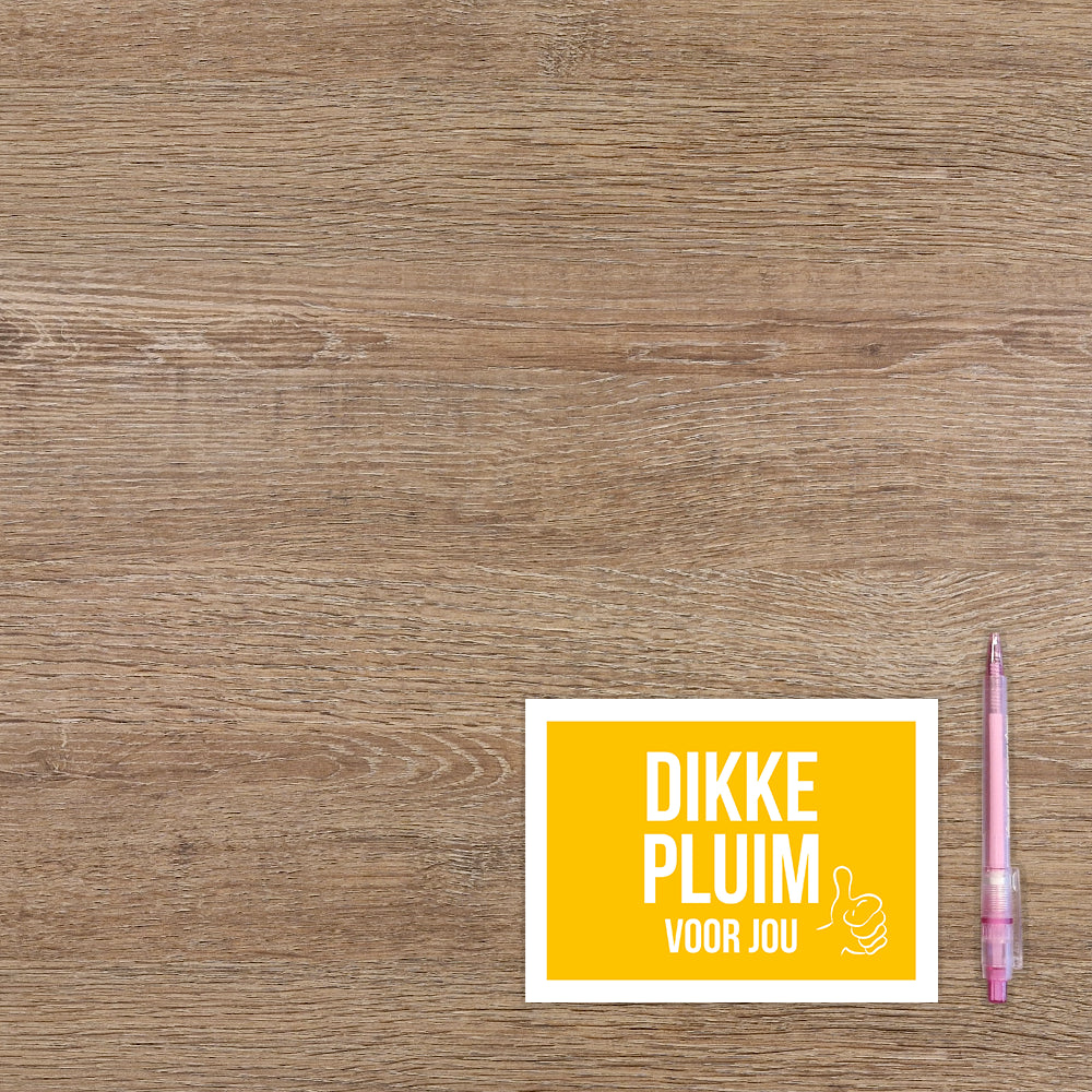 Dikke pluim voor jou