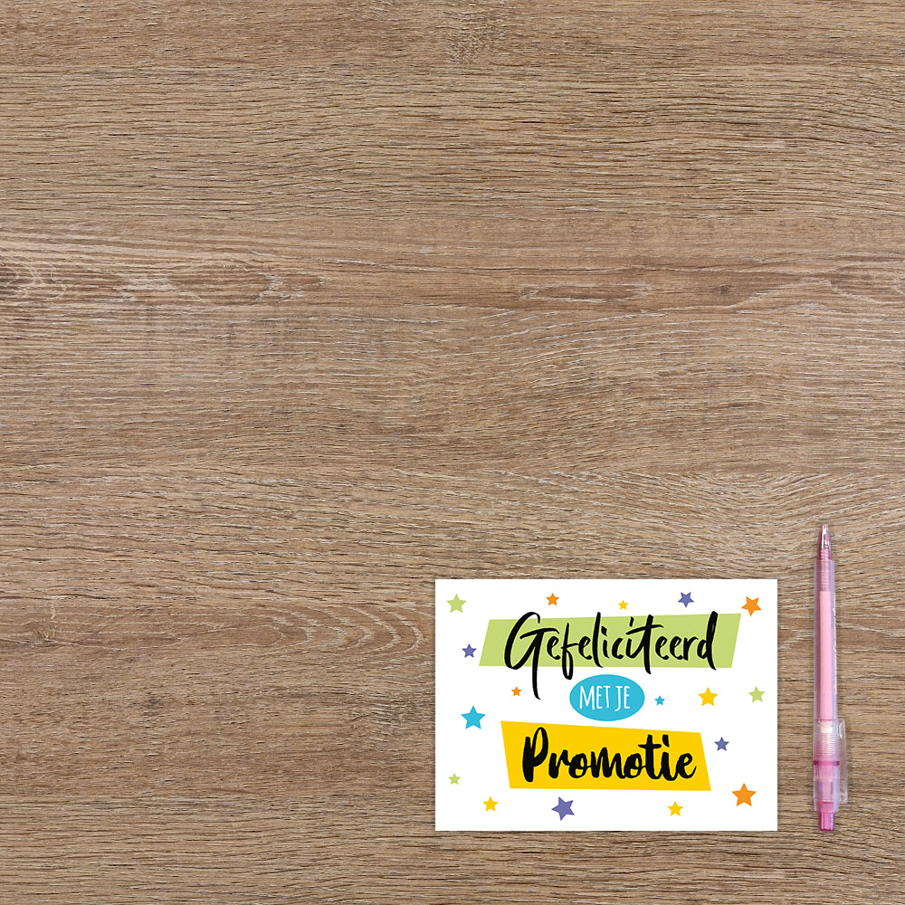 Gefeliciteerd met je promotie