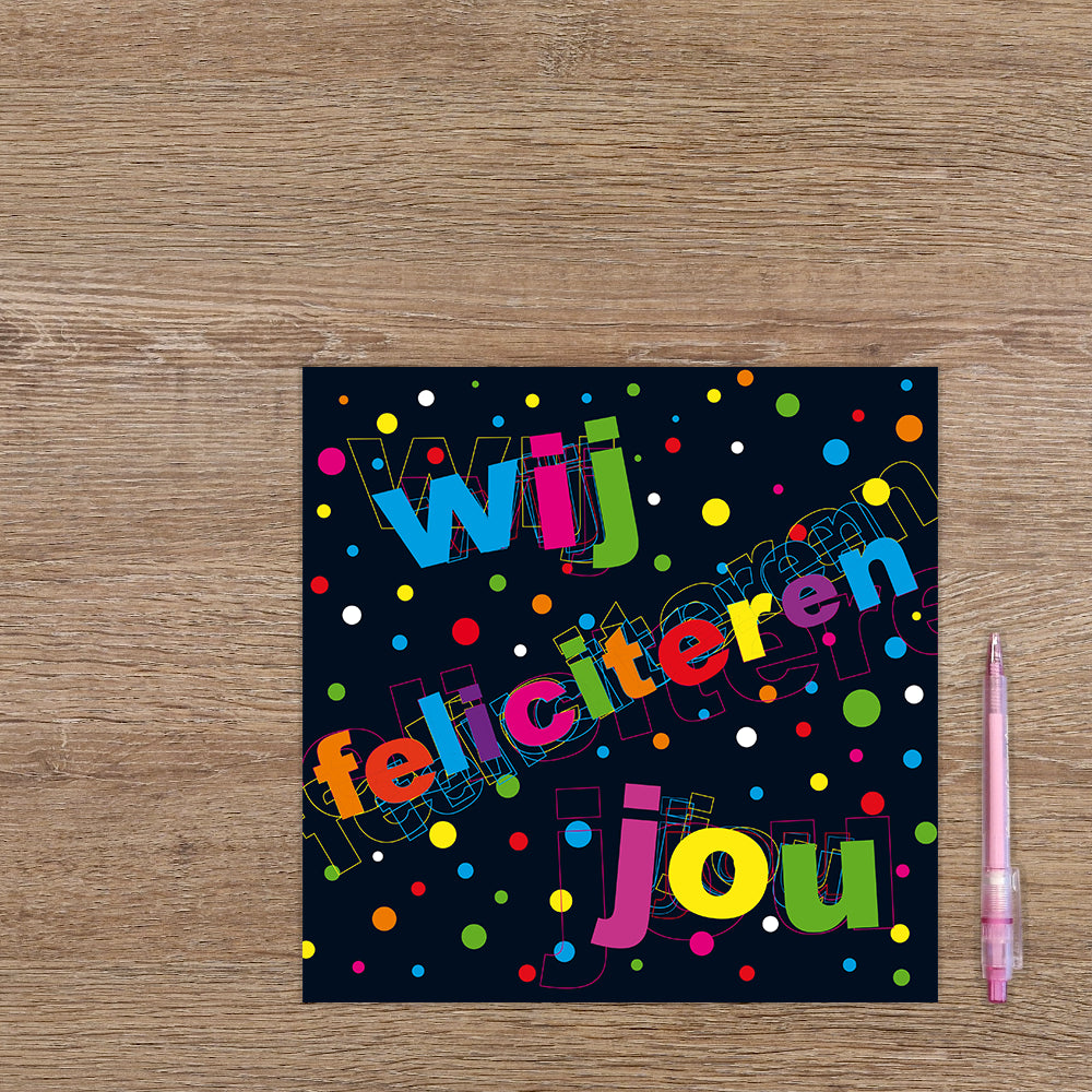 XL kaart - Wij feliciteren jou