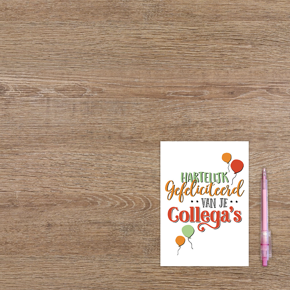 Hartelijk gefeliciteerd van je collega's