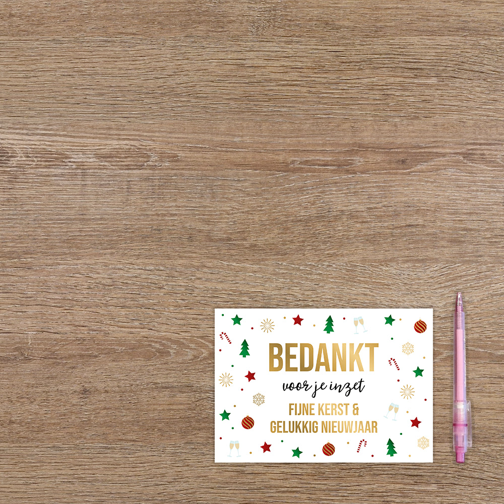 Bedankt voor je inzet