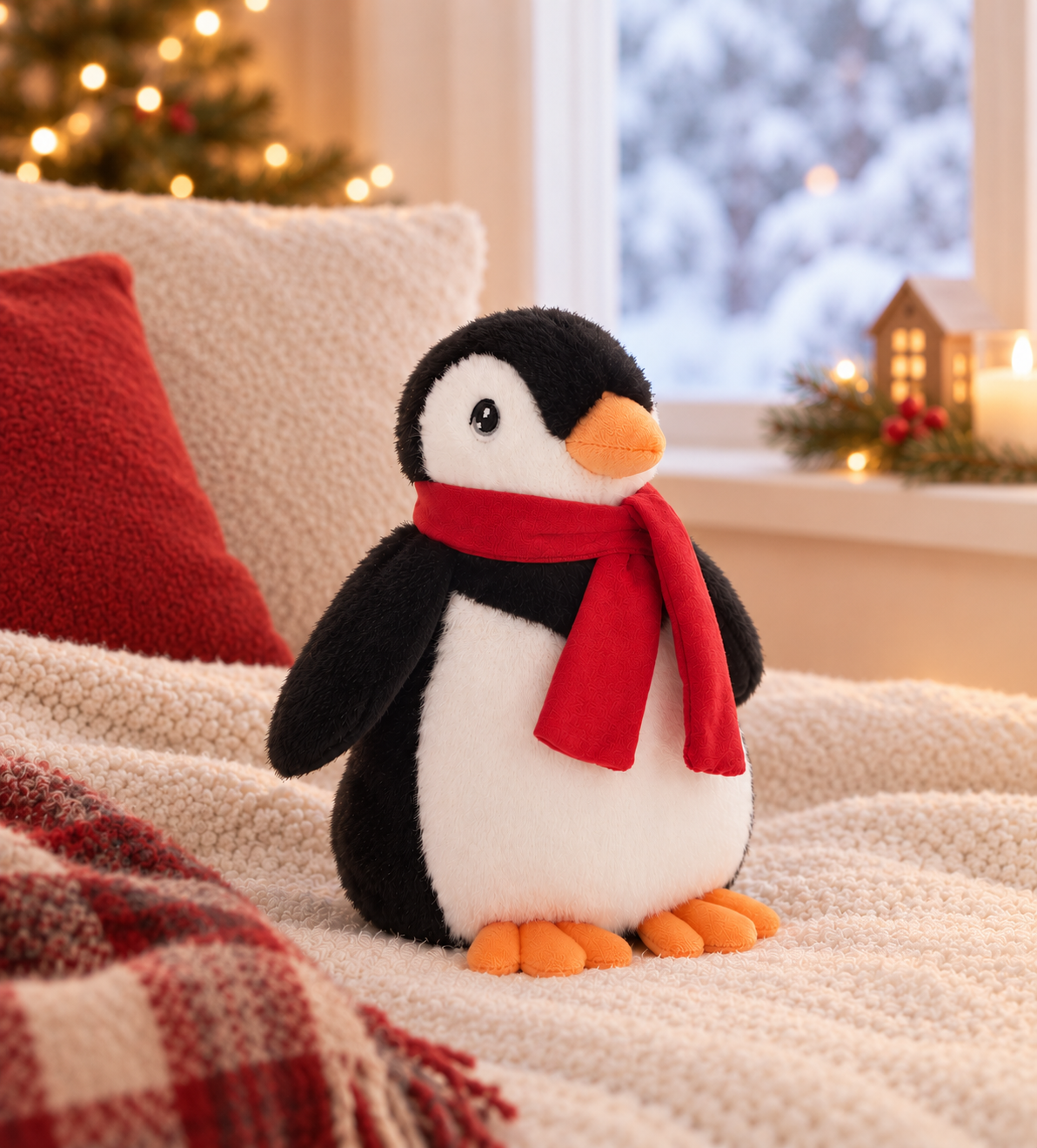 Kerst pinguïn knuffel