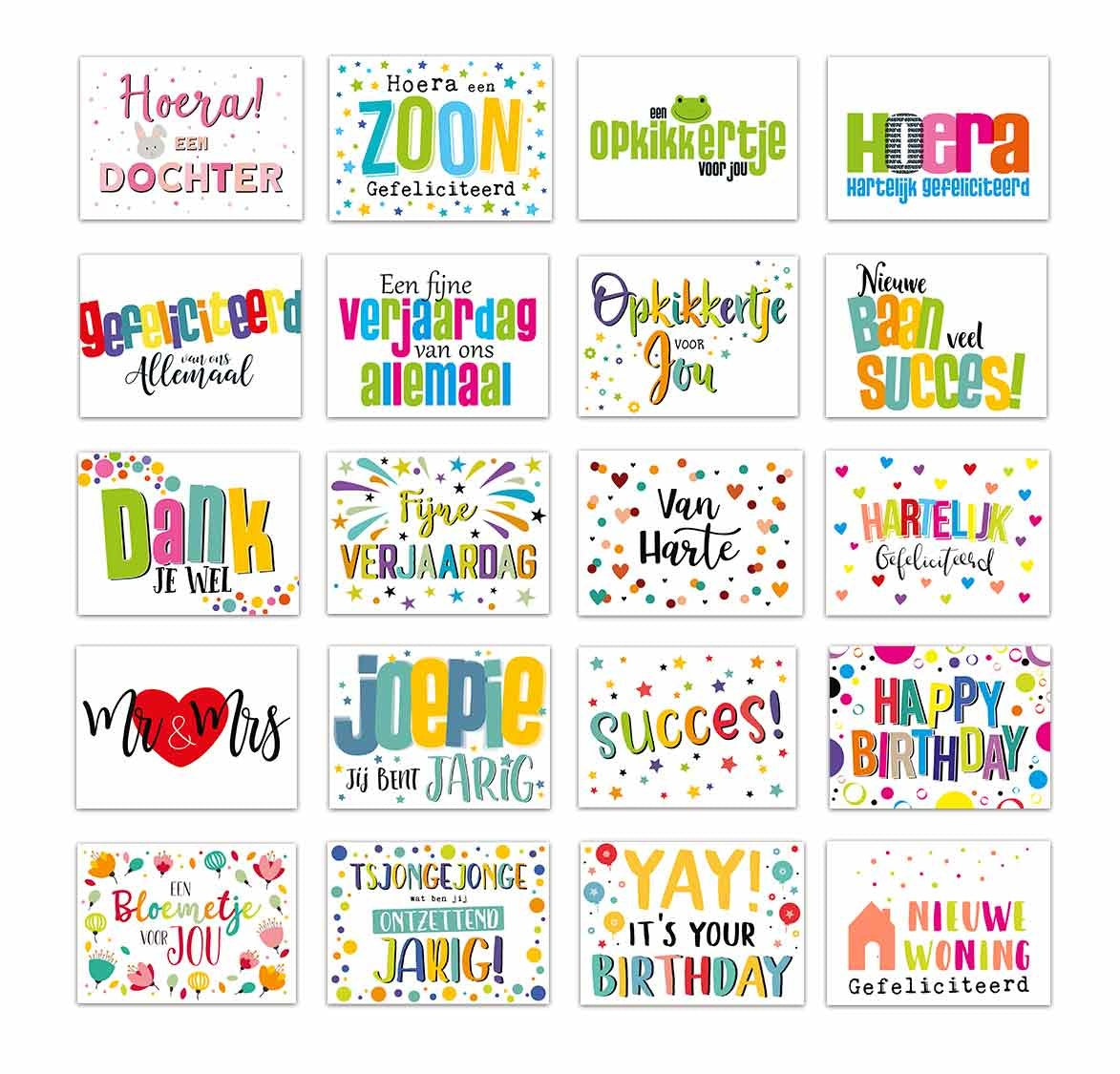 Wenskaartenset EyeCandy - 20 stuks