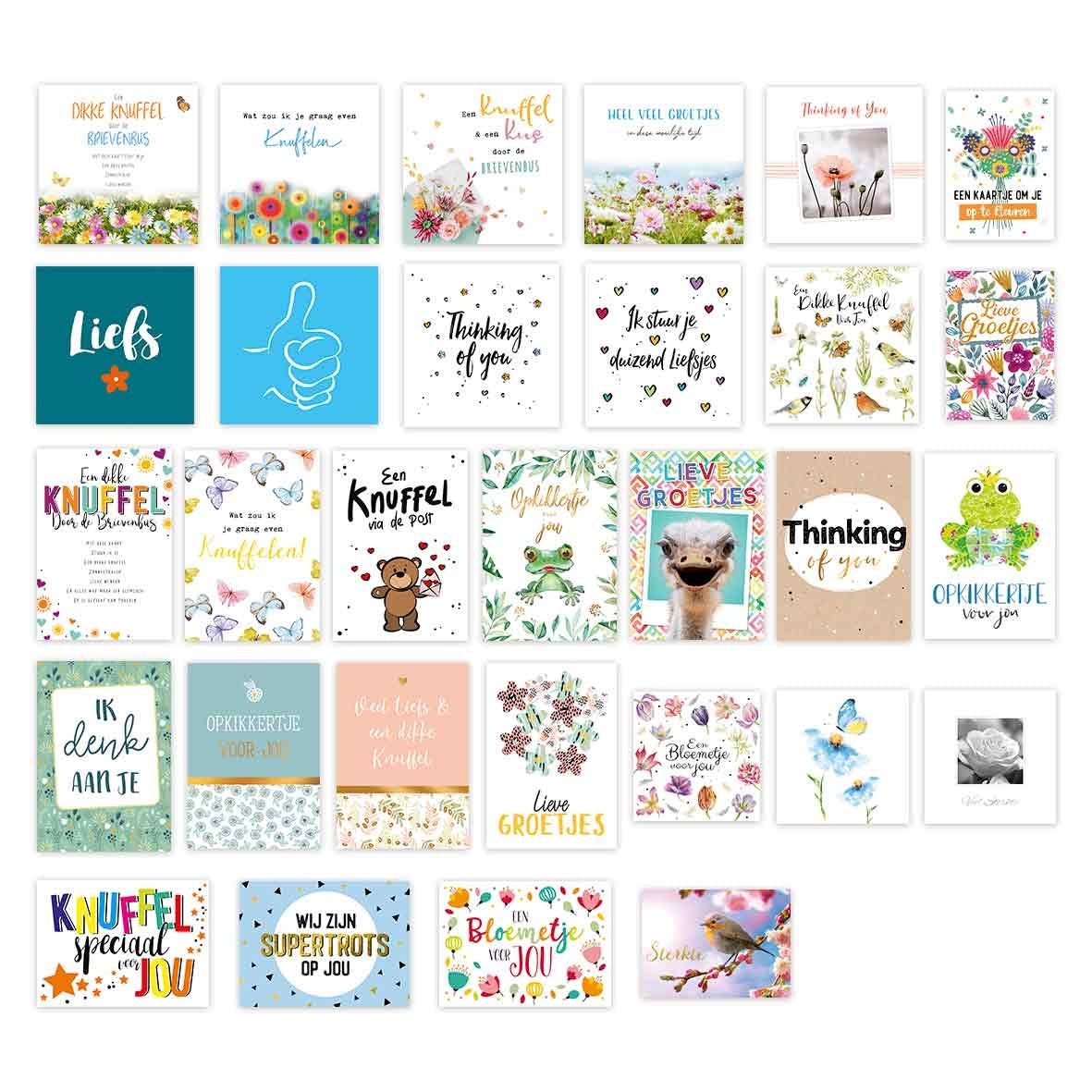 Wenskaartenset Uit het hart - 30 stuks