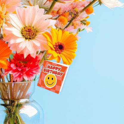 Bloemenkaartje - Happy birthday