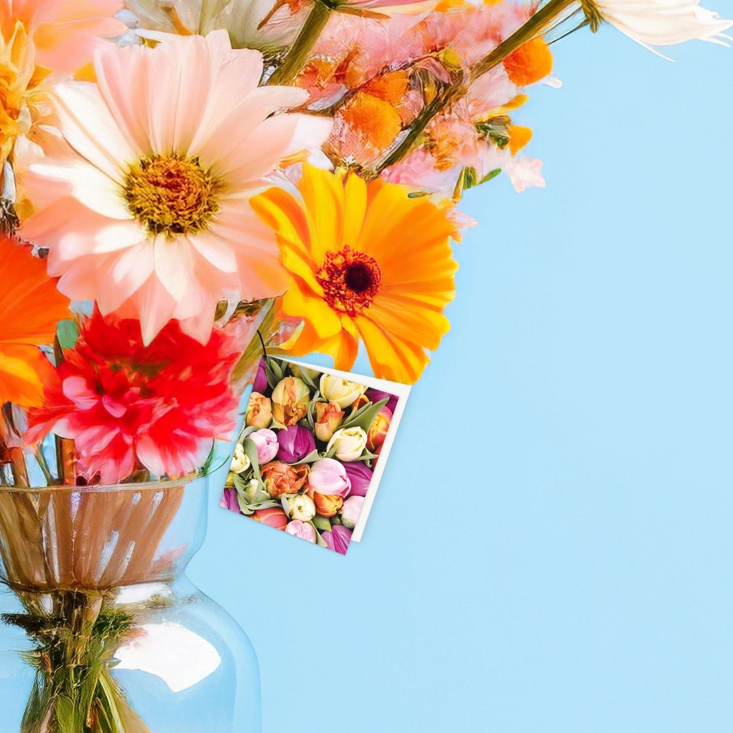 Bloemenkaartje - Tulpen