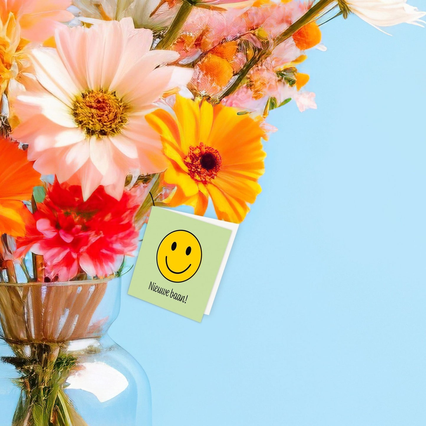 Bloemenkaartje - Nieuwe baan!