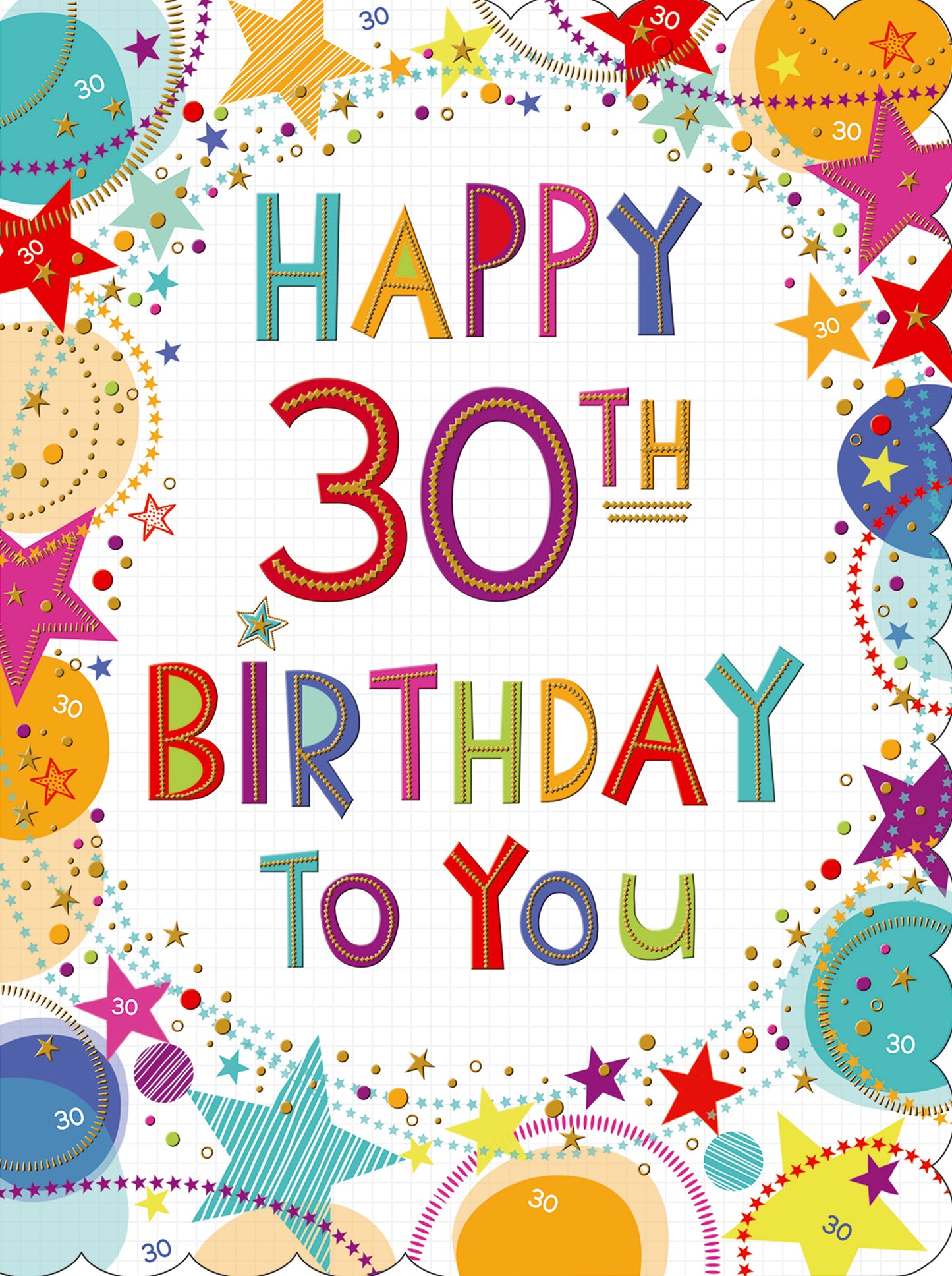 XL kaart - Happy 30th Birthday