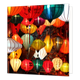 Lampionnen - Formaat: Groot - Vorm: Vierkant - Blanco kaart - Op deze wenskaart staat een foto van lampionnen in diverse soorten kleuren en vormen. - Snelwenskaart