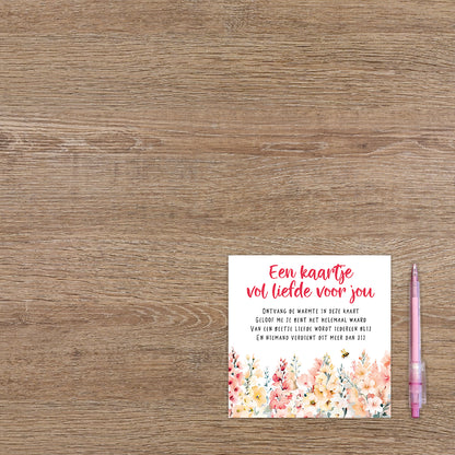 Een kaartje vol liefde voor jou