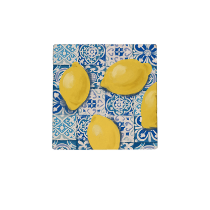 Citroenen op delftsblauw