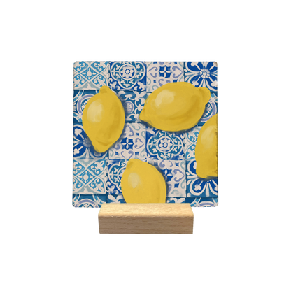 Citroenen op delftsblauw