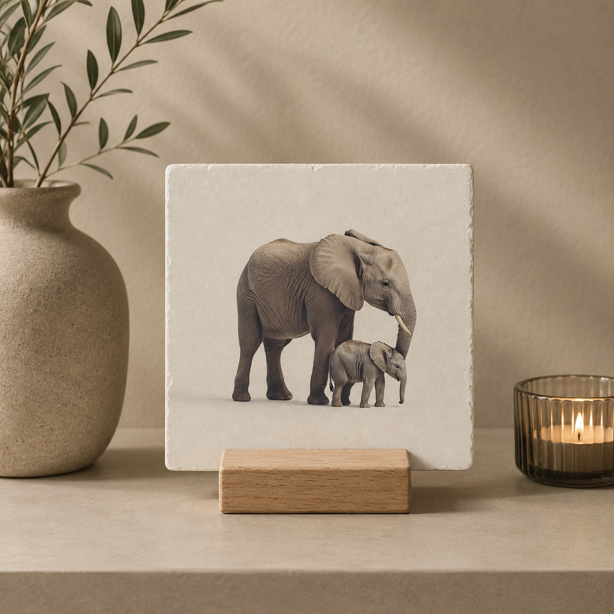 Olifant met baby