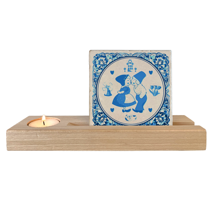 Delfts blauw kussend koppel