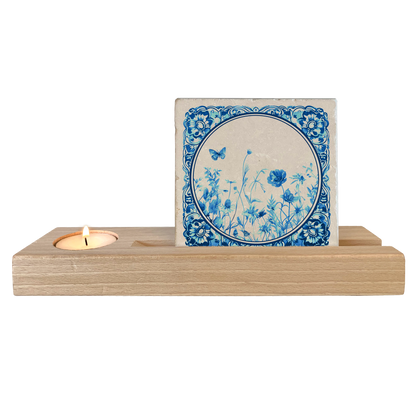Delfts blauw bloemenveld