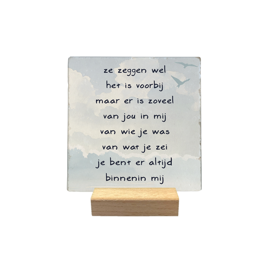 Je bent er altijd