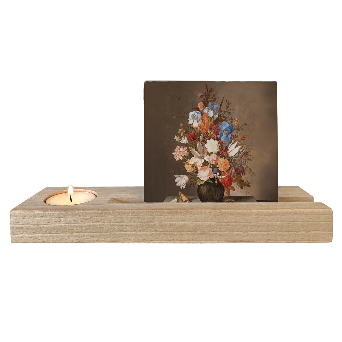 Bloemen met hagedis