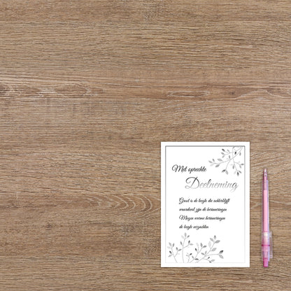 Met oprechte deelneming