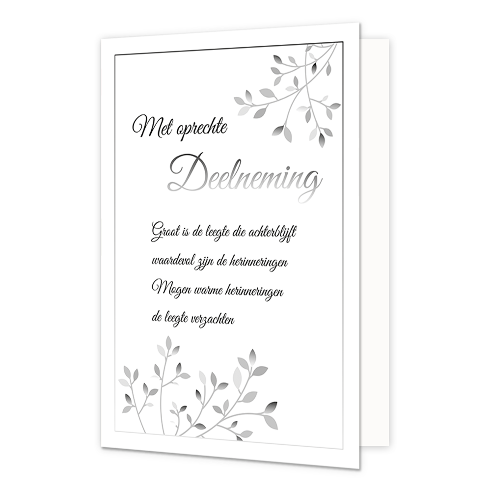 Met oprechte deelneming