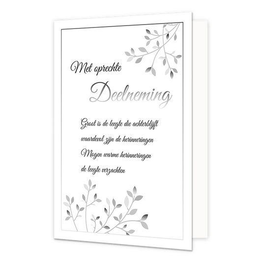 Met oprechte deelneming