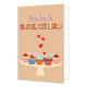 Van harte Gefeliciteerd - Formaat: Standaard - Vorm: Staand - Felicitatiekaart - Op deze wenskaart staat een schaal met cupcakes in de kleuren oranje, groen, blauw, roze, bruin en rood. Bovenaan staat de tekst: "Van harte gefeliciteerd". - Snelwenskaart