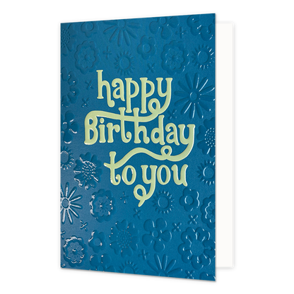 Happy birthday to you - Formaat: Normaal - Vorm: Staand - Verjaardagskaart - Op deze wenskaart staat de tekst: "Happy birthday to you". - Snelwenskaart