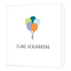 Mini bloemenkaartje - Fijne verjaardag - Formaat: Klein - Vorm: Vierkant - Verjaardagskaart - Op deze wenskaart staat een tros ballonnen met daaronder de tekst: "Fijne verjaardag". - Snelwenskaart