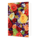 Bloemen - Formaat: Standaard - Vorm: Staand - Blanco kaart - Op deze wenskaart staan bloemen in de kleuren oranje, rood, geel, wit, groen en paars. - Snelwenskaart