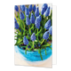 Bloemen - Formaat: Standaard - Vorm: Staand - Blanco kaart - Op deze wenskaart staan blauwe bloemen. - Snelwenskaart