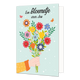 Een bloemetje voor jou - Formaat: Standaard - Vorm: Staand - Denken aan kaart - Op deze wenskaart staat een hand die een boeket met bloemen vasthoudt. Daarboven staat de tekst: "Een bloemetje voor jou". - Snelwenskaart