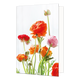 Bloemen - Formaat: Standaard - Vorm: Staand - Blanco kaart - Op deze wenskaart staan bloemen in de kleuren oranje, rood en roze. - Snelwenskaart