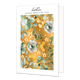 Sterkte in deze moeilijke tijd - Formaat: Standaard - Vorm: Staand - Sterkte kaart - Op deze wenskaart staan bloemen en blaadjes in de kleuren diverse kleuren groen, lila en geel, op een gouden achtergrond. Boven de illustratie staat de tekst: "Sterkte in deze moeilijke tijd". - Snelwenskaart