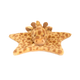 Baby knuffeldoekje giraffe - Deze knuffeldoek heeft een platte, stervormige basis in een crèmekleur met donkerbruine vlekken. In het midden is het hoofd van een giraffe bevestigd. Dit giraffengehoofd heeft twee donkerbruine hoorntjes, oren aan de zijkant, donkere ogen en een subtiel neusje. - Snelwenskaart