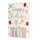XL kaart - Happy birthday - Formaat: Groot - Vorm: Staand - Verjaardagskaart - Op deze wenskaart staan kaarsjes, ballonnen en sterren met de tekst: "Happy birthday". - Snelwenskaart
