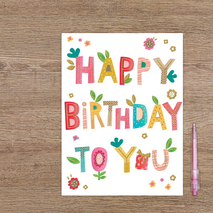 XL kaart - Happy birthday to you