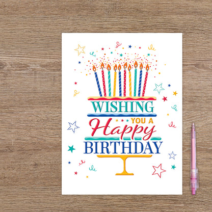 XL kaart - Wishing you a happy birthday