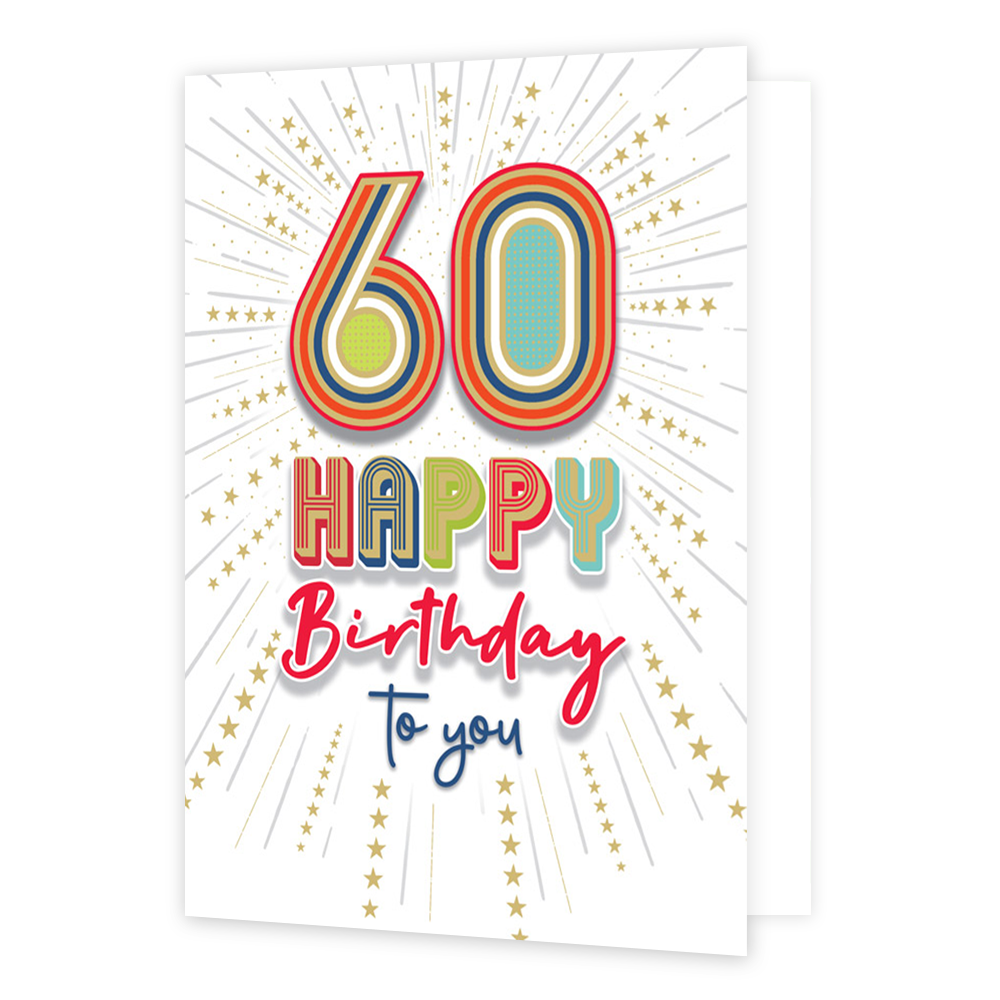 XL kaart - 60 happy birthday to you