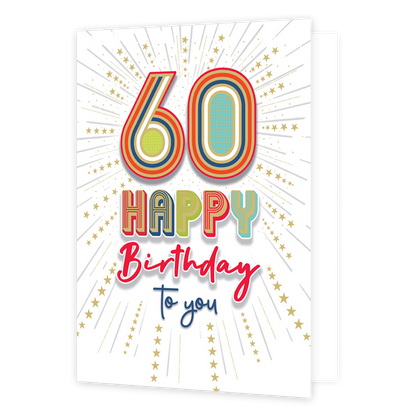 XL kaart - 60 happy birthday to you
