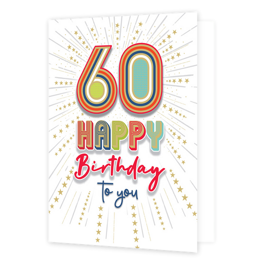 XL kaart - 60 happy birthday to you