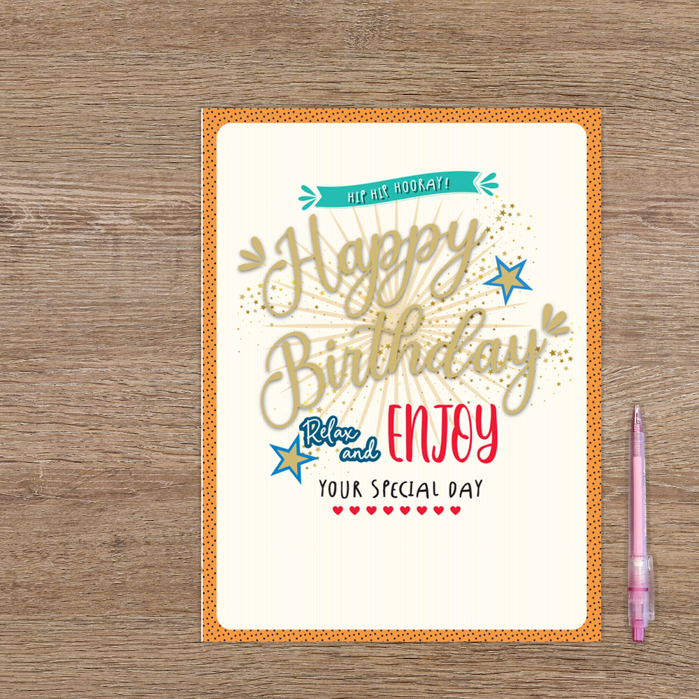 XL kaart - Happy birthday enjoy