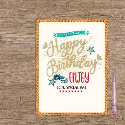 XL kaart - Happy birthday enjoy
