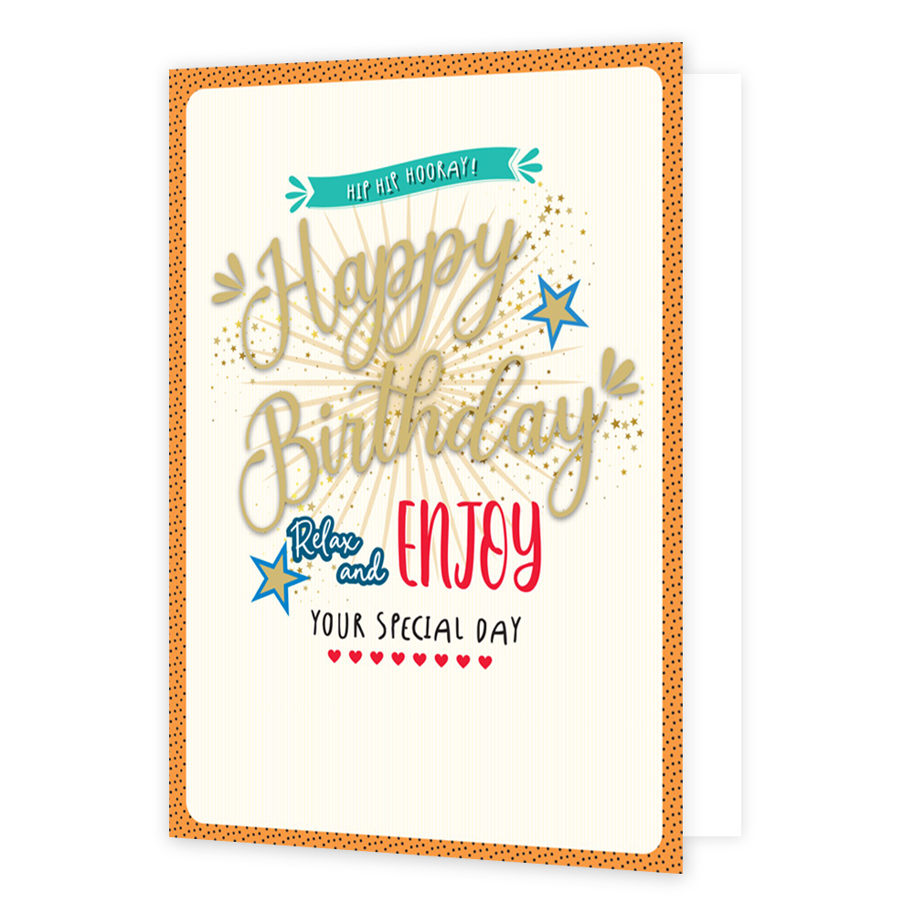 XL kaart - Happy birthday enjoy