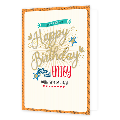 XL kaart - Happy birthday enjoy