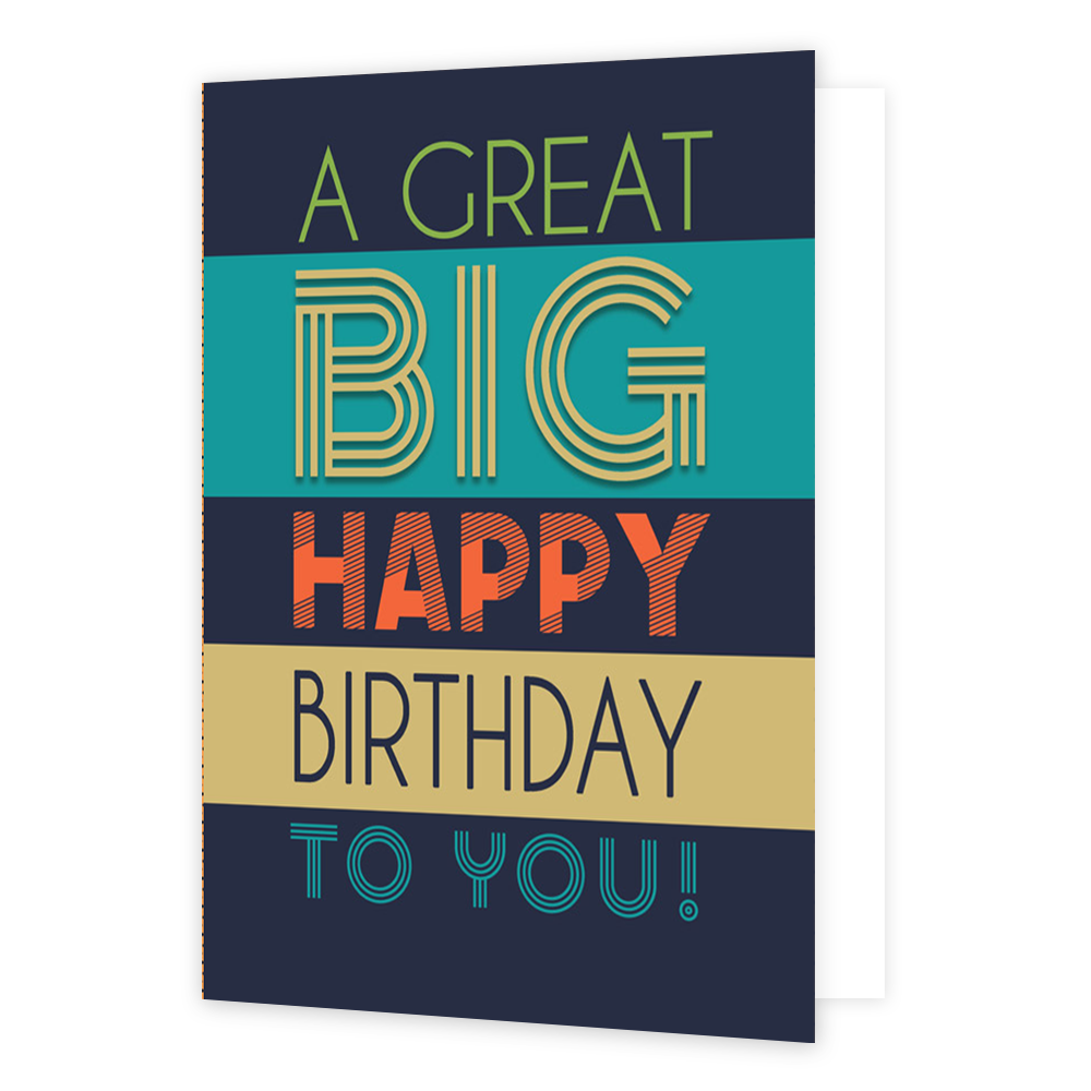 XL kaart - A great big happy birthday