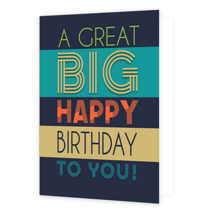 XL kaart - A great big happy birthday