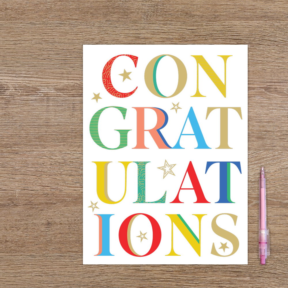XL kaart - Congratulations